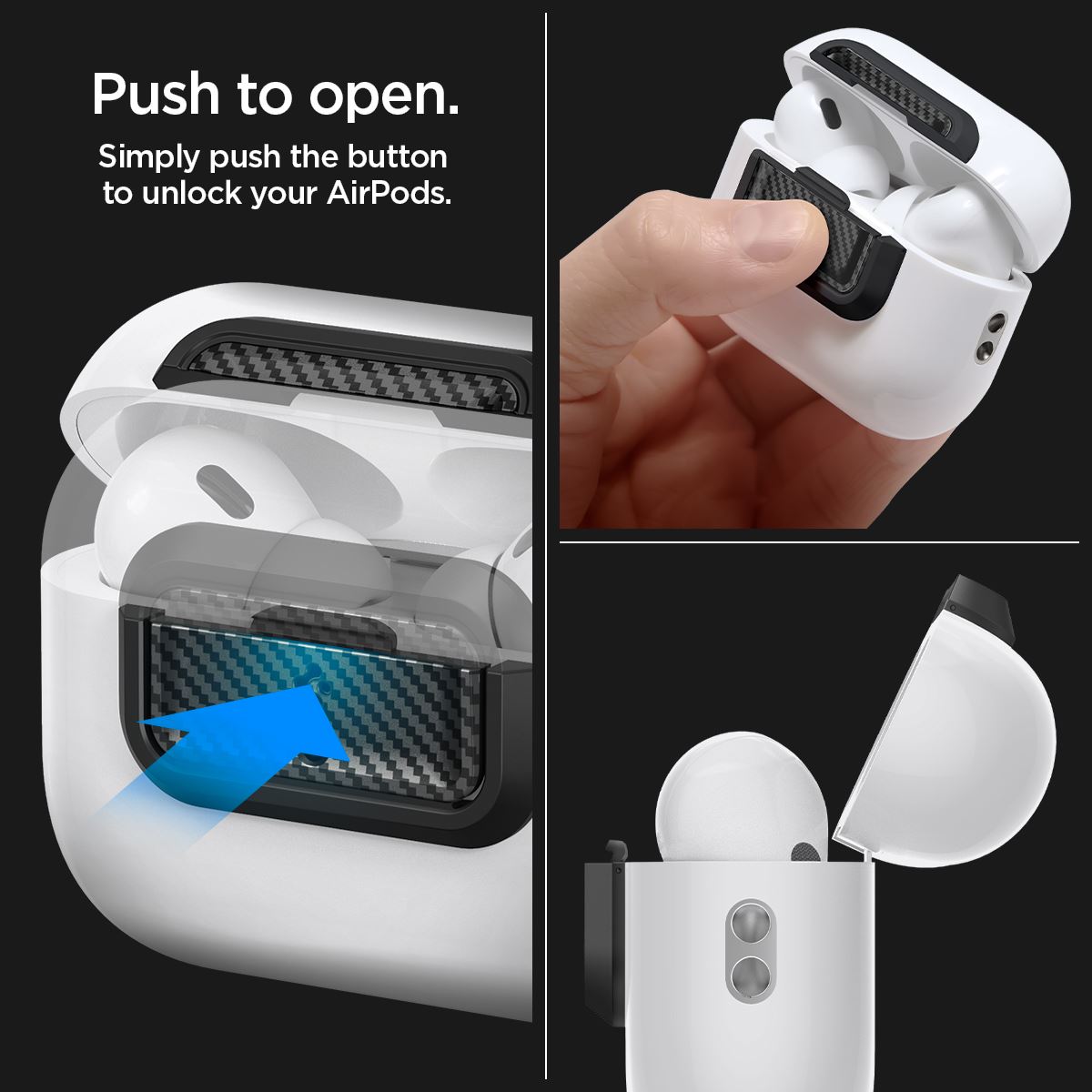 Spigen Lock Fit M, carbon - AirPods Pro (2nd/1st Gen) (17)