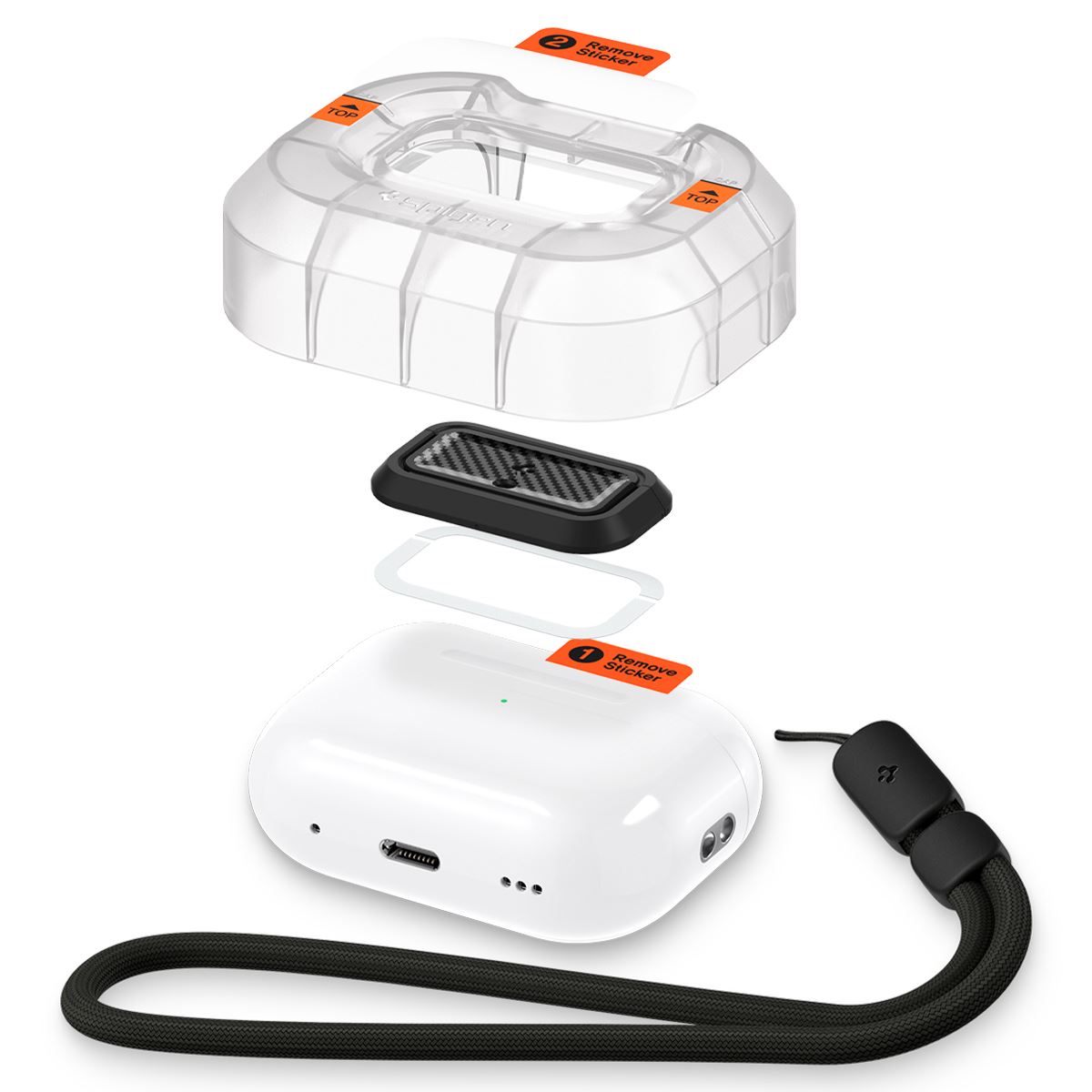 Spigen Lock Fit M, carbon - AirPods Pro (2nd/1st Gen) (22)