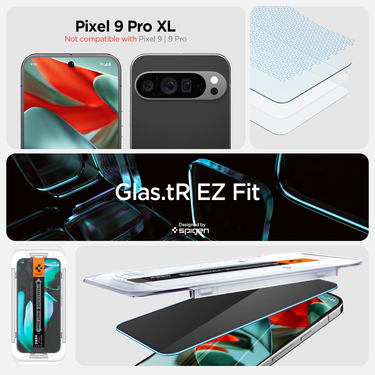 Spigen Glass tR EZ Fit (Privacy) 2 Pack - Google Pixel 9 Pro XL (7)
