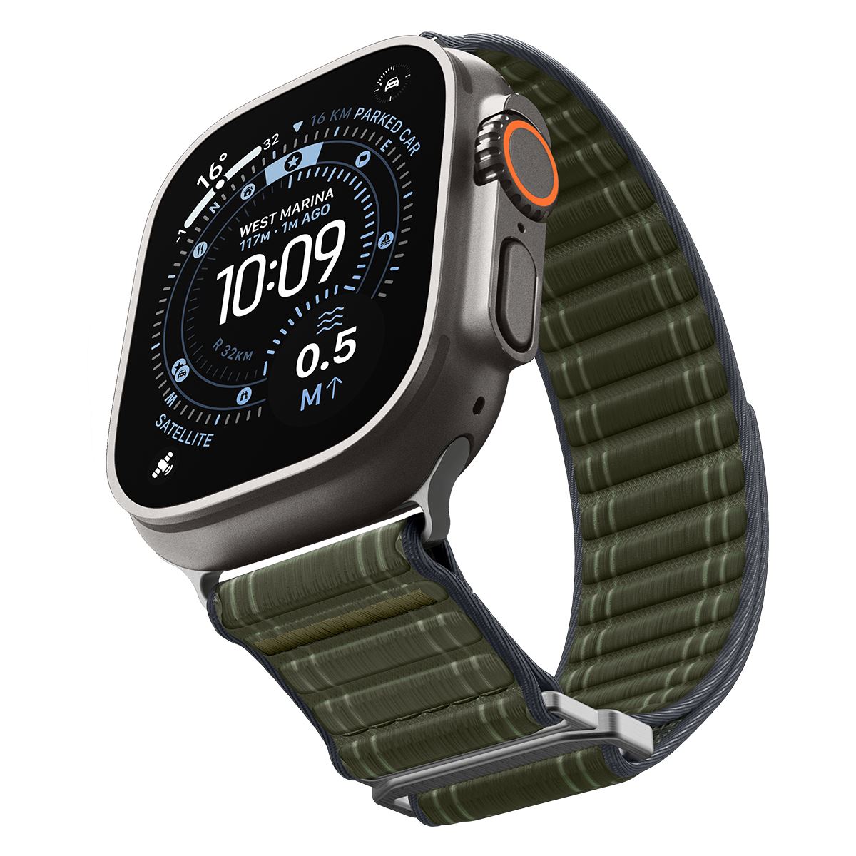 Spigen Fabric Band (hook-and-loop), green - Apple Watch 49mm/46mm/45mm/44mm (12)