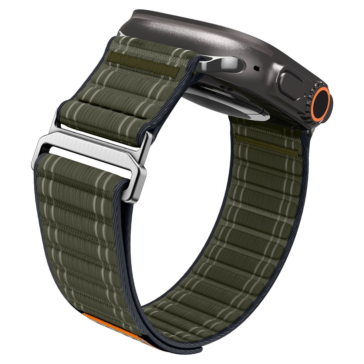 Spigen Fabric Band (hook-and-loop), green - Apple Watch 49mm/46mm/45mm/44mm (6)
