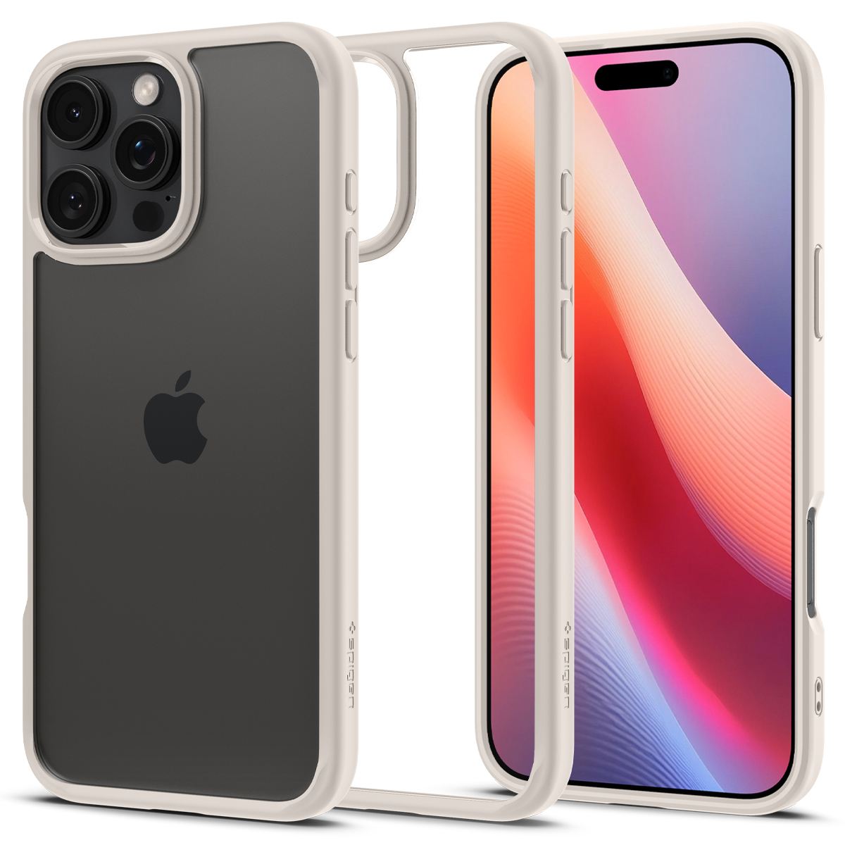 Spigen Ultra Hybrid, natural titanium - iPhone 16 Pro Max