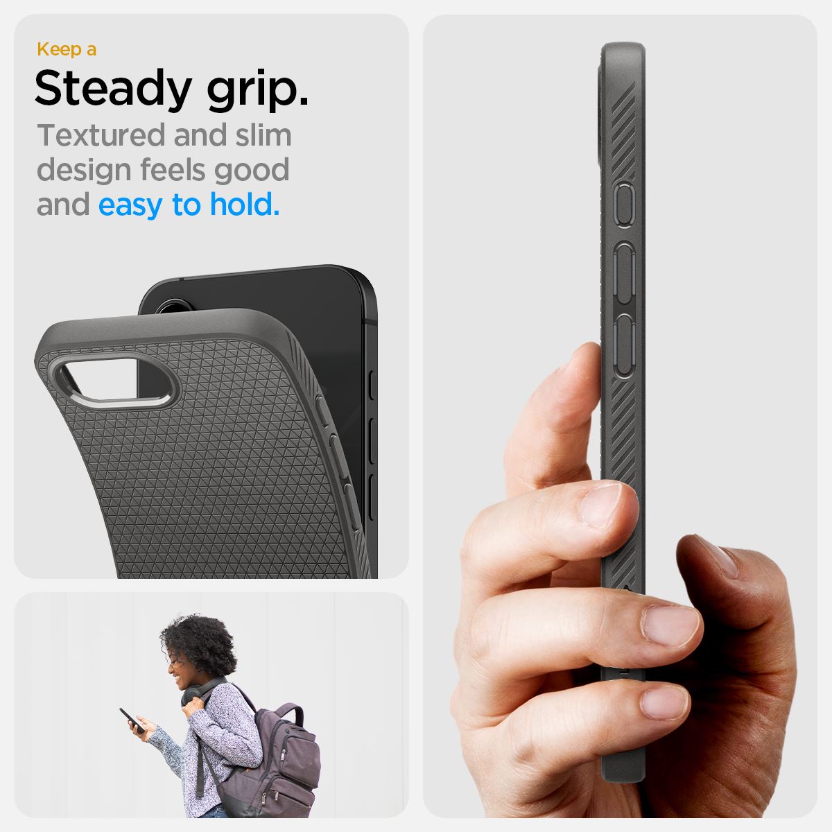 Spigen Liquid Air, marble gray - iPhone 16e (19)