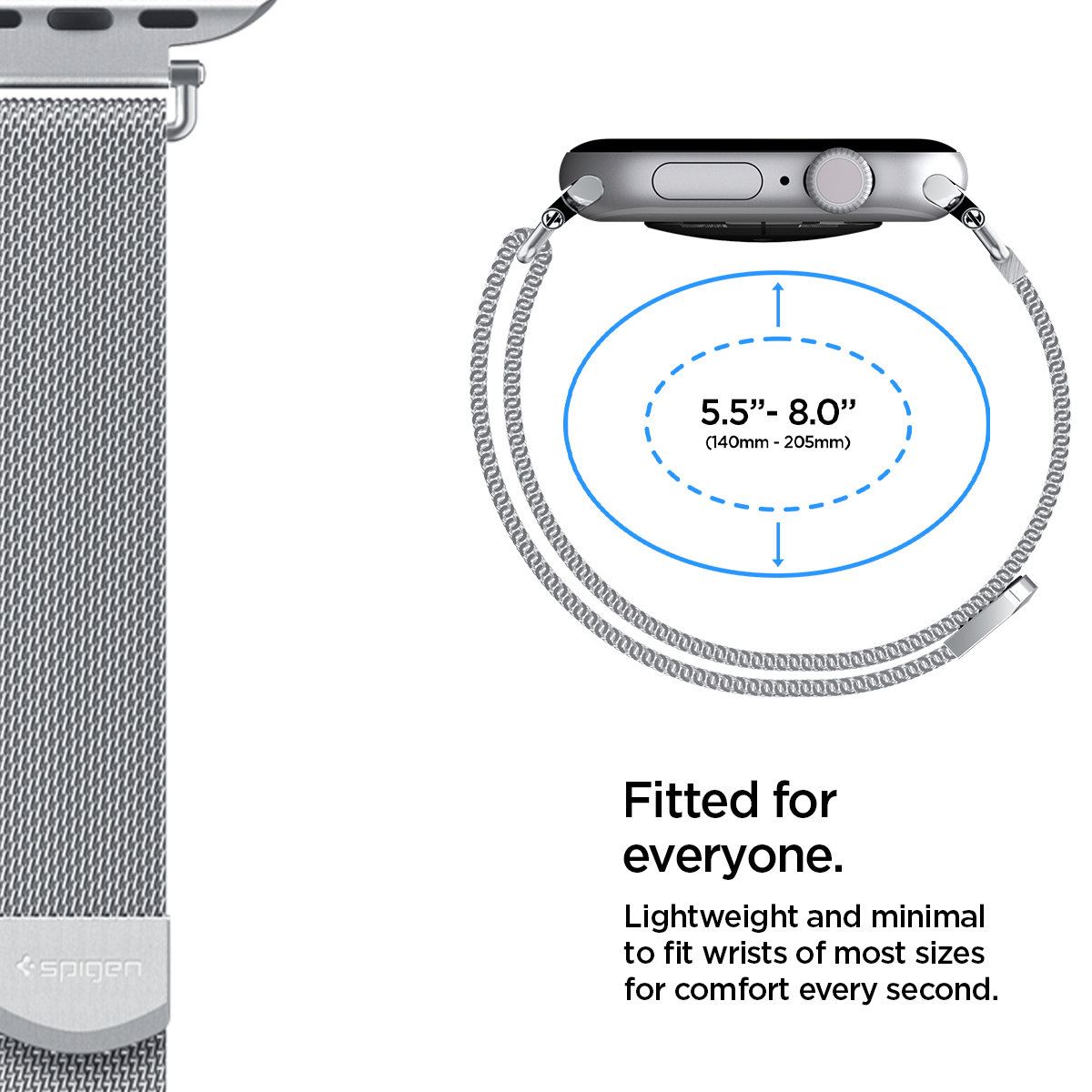 Spigen Metal Band, silver - Apple Watch 42mm/41mm/40mm (11)