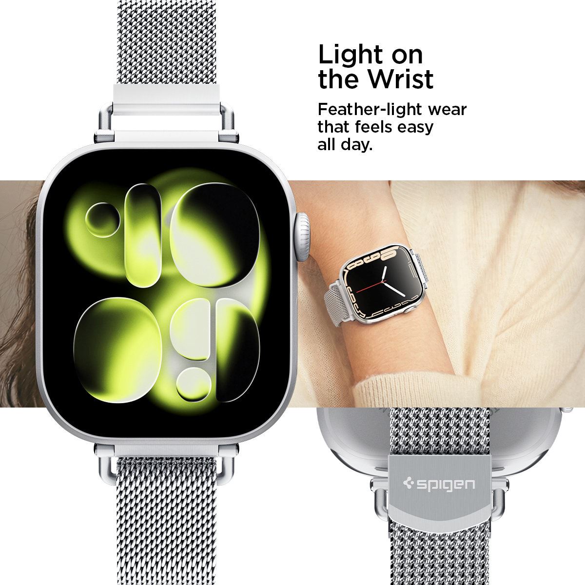 Spigen Metal Band, silver - Apple Watch 42mm/41mm/40mm (15)