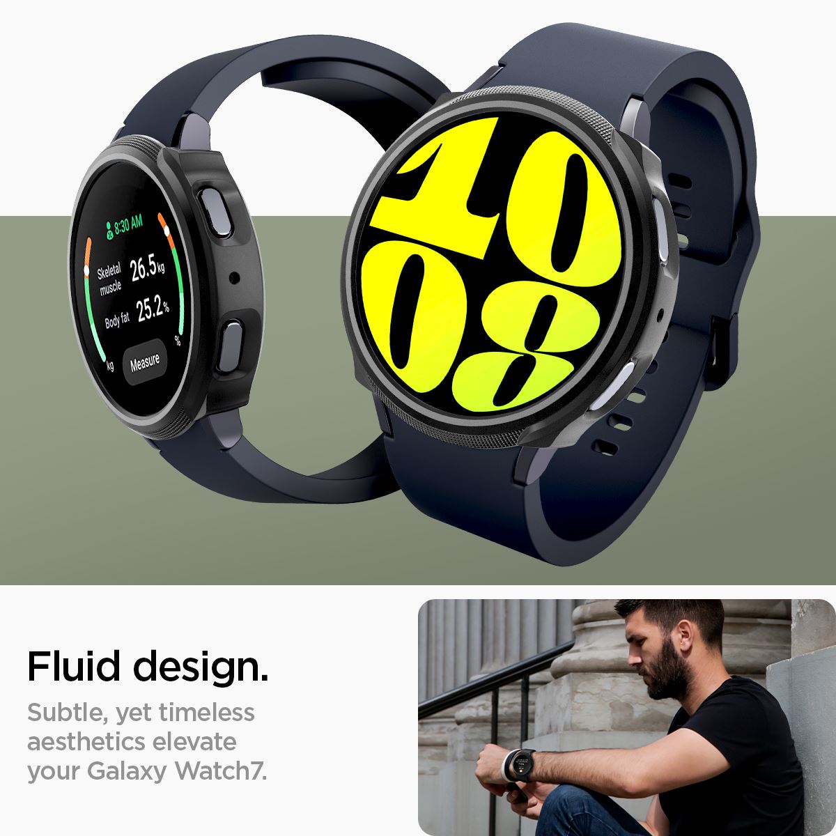 Spigen Liquid Air , matte black - Samsung Galaxy Watch7 (40mm) (11)
