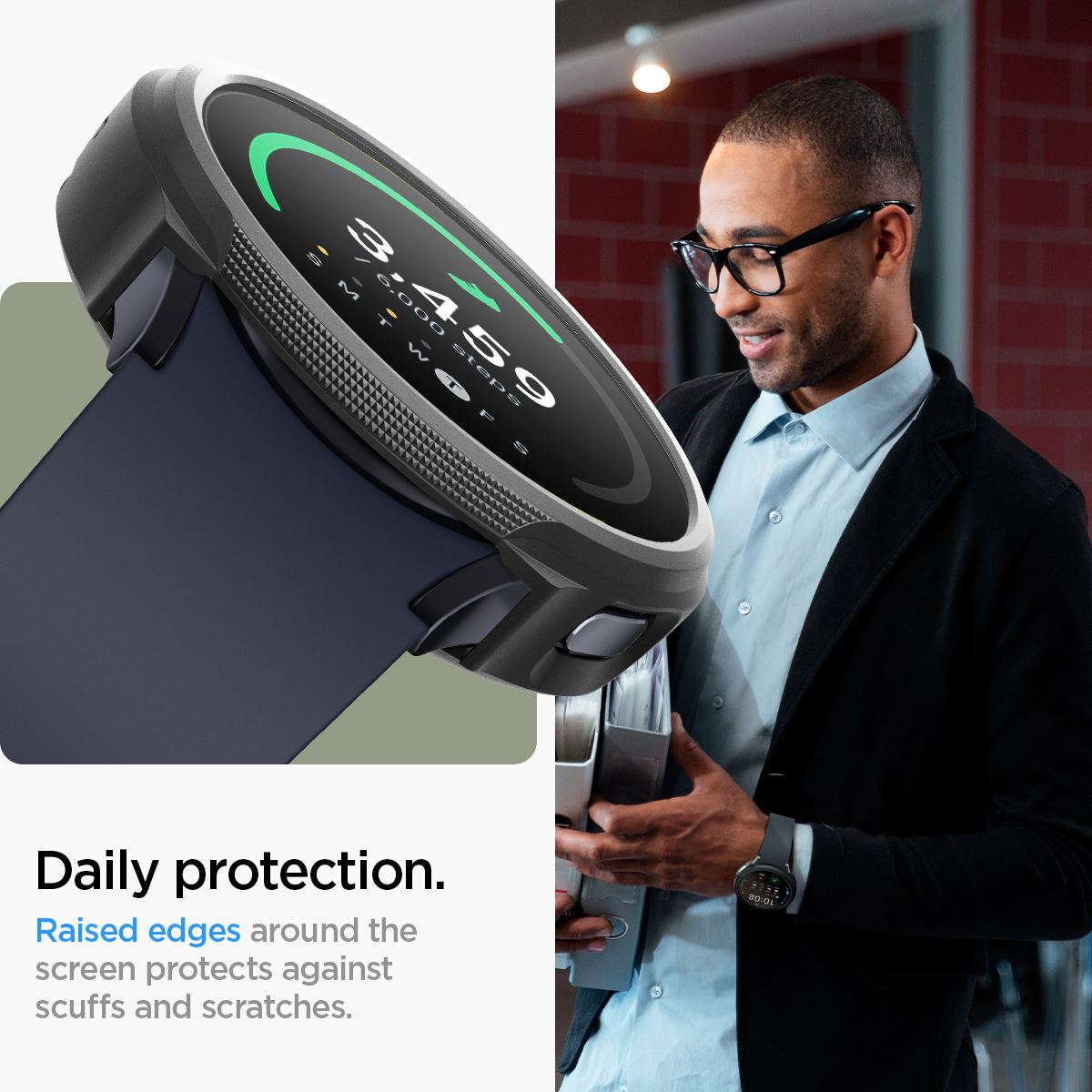 Spigen Liquid Air , matte black - Samsung Galaxy Watch7 (40mm) (12)