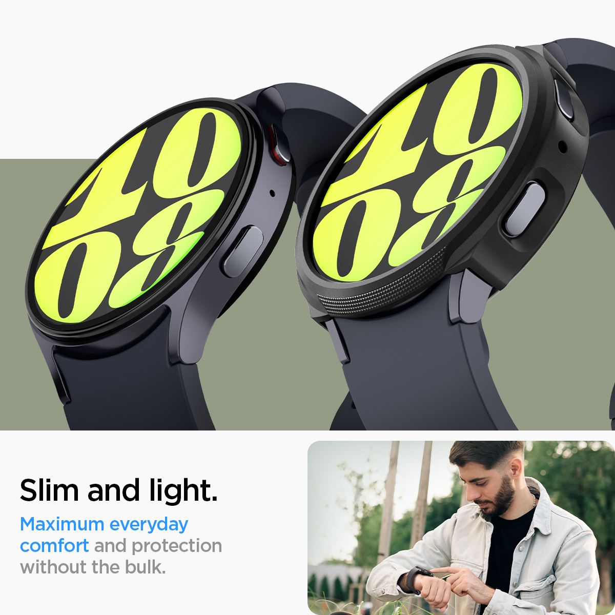 Spigen Liquid Air , matte black - Samsung Galaxy Watch7 (40mm) (14)