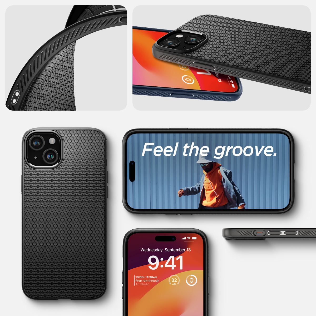 Spigen Liquid Air, matte black - iPhone 15 (19)