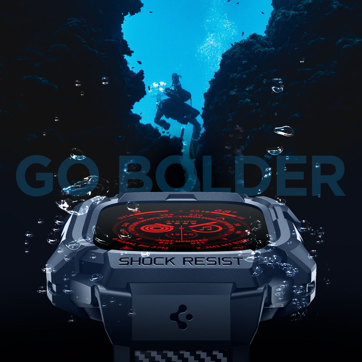 Spigen Rugged Armor Pro, navy blue - Apple Watch Ultra 2/1 49mm (15)