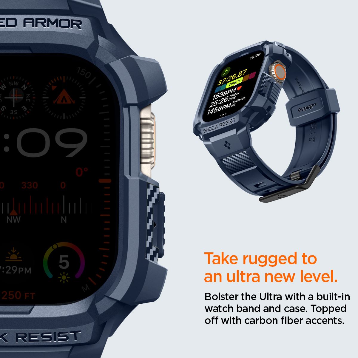 Spigen Rugged Armor Pro, navy blue - Apple Watch Ultra 2/1 49mm (16)