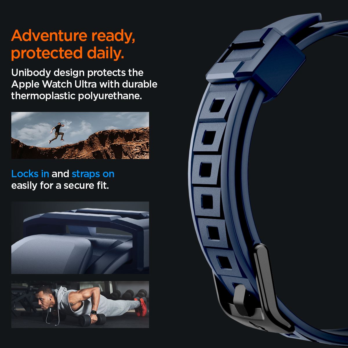 Spigen Rugged Armor Pro, navy blue - Apple Watch Ultra 2/1 49mm (17)