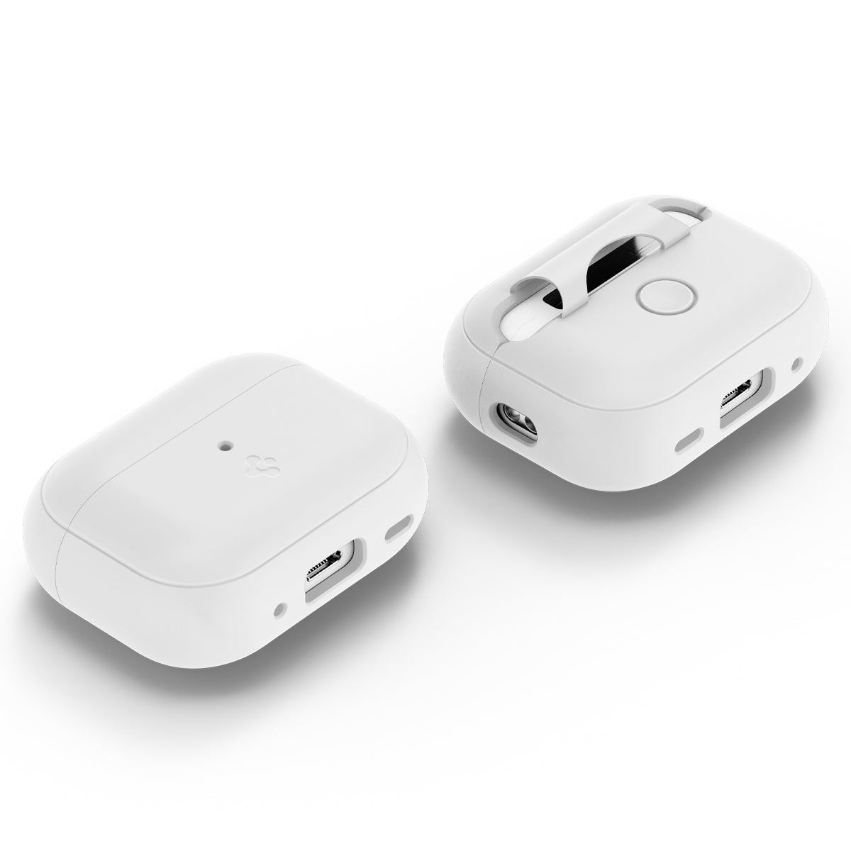 Spigen Case Silicone Fit White + Strap Gray - AirPods Pro (2nd Gen) (3)