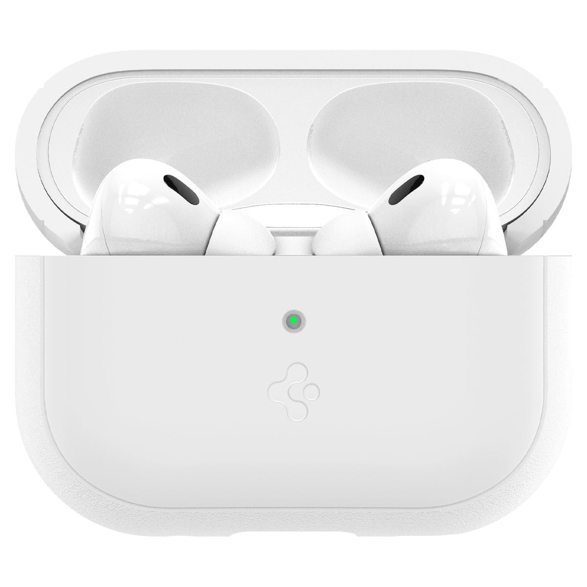 Spigen Case Silicone Fit White + Strap Gray - AirPods Pro (2nd Gen) (5)