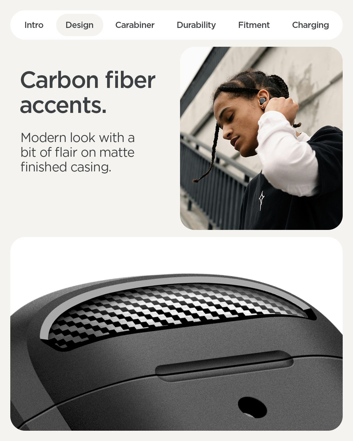 Spigen Rugged Armor, matte black - Google Pixel Buds 2a (13)