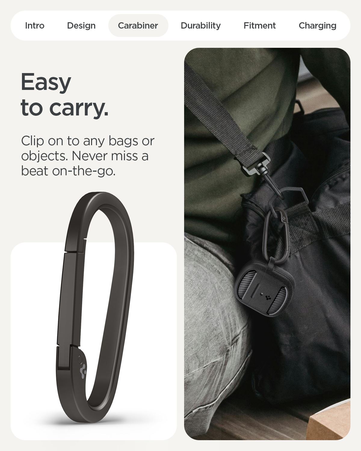 Spigen Rugged Armor, matte black - Google Pixel Buds 2a (14)