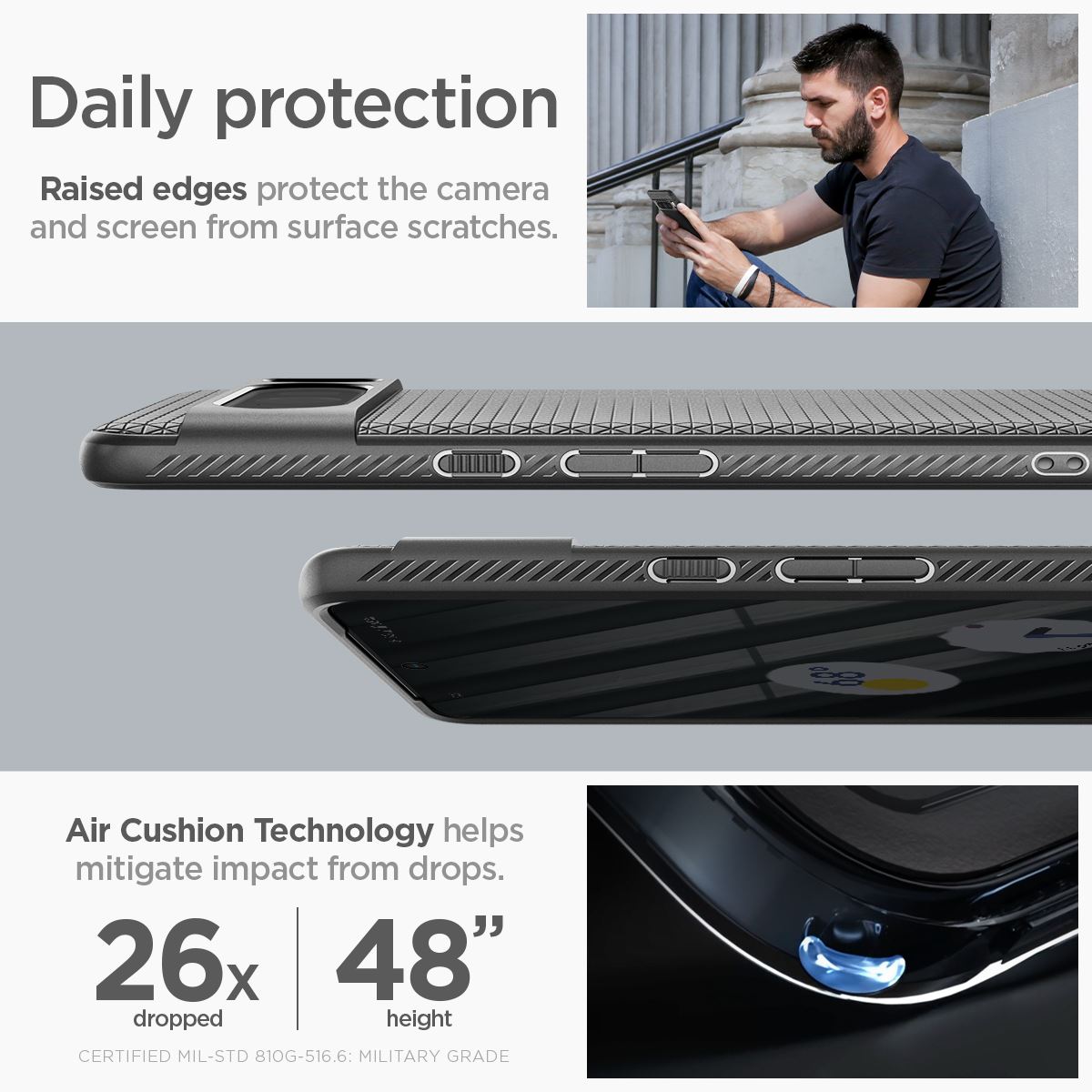 Spigen Liquid Air, matte black - Google Pixel 8 Pro (16)