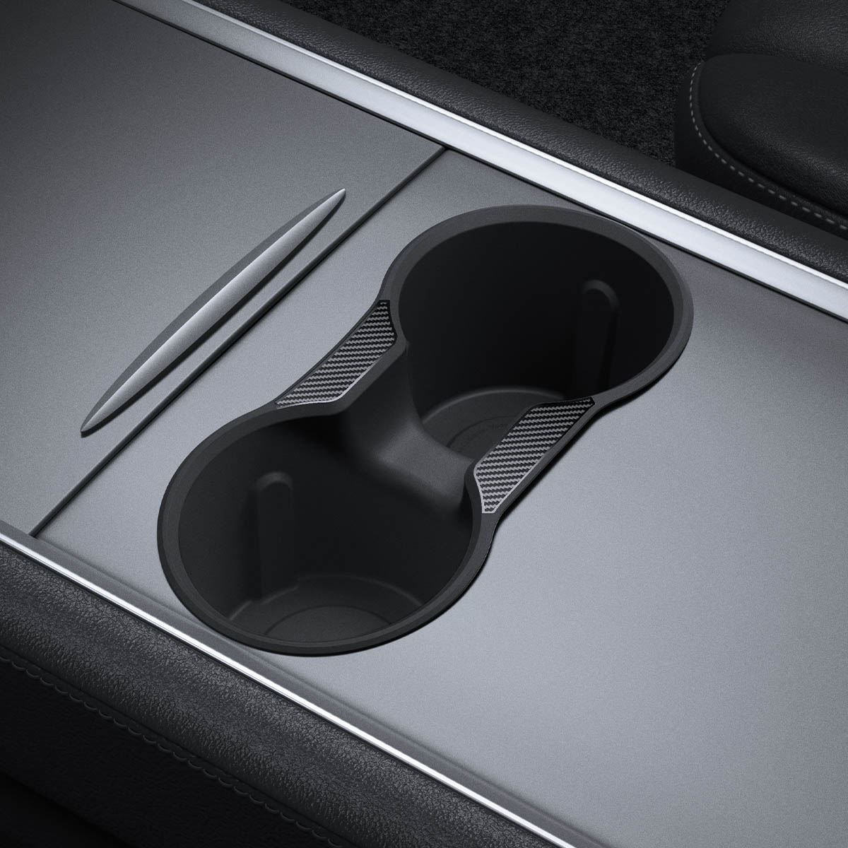 Spigen Tesla Center Console Cup Holder Insert Relaxed Grip - Tesla Model Y/3 (10)