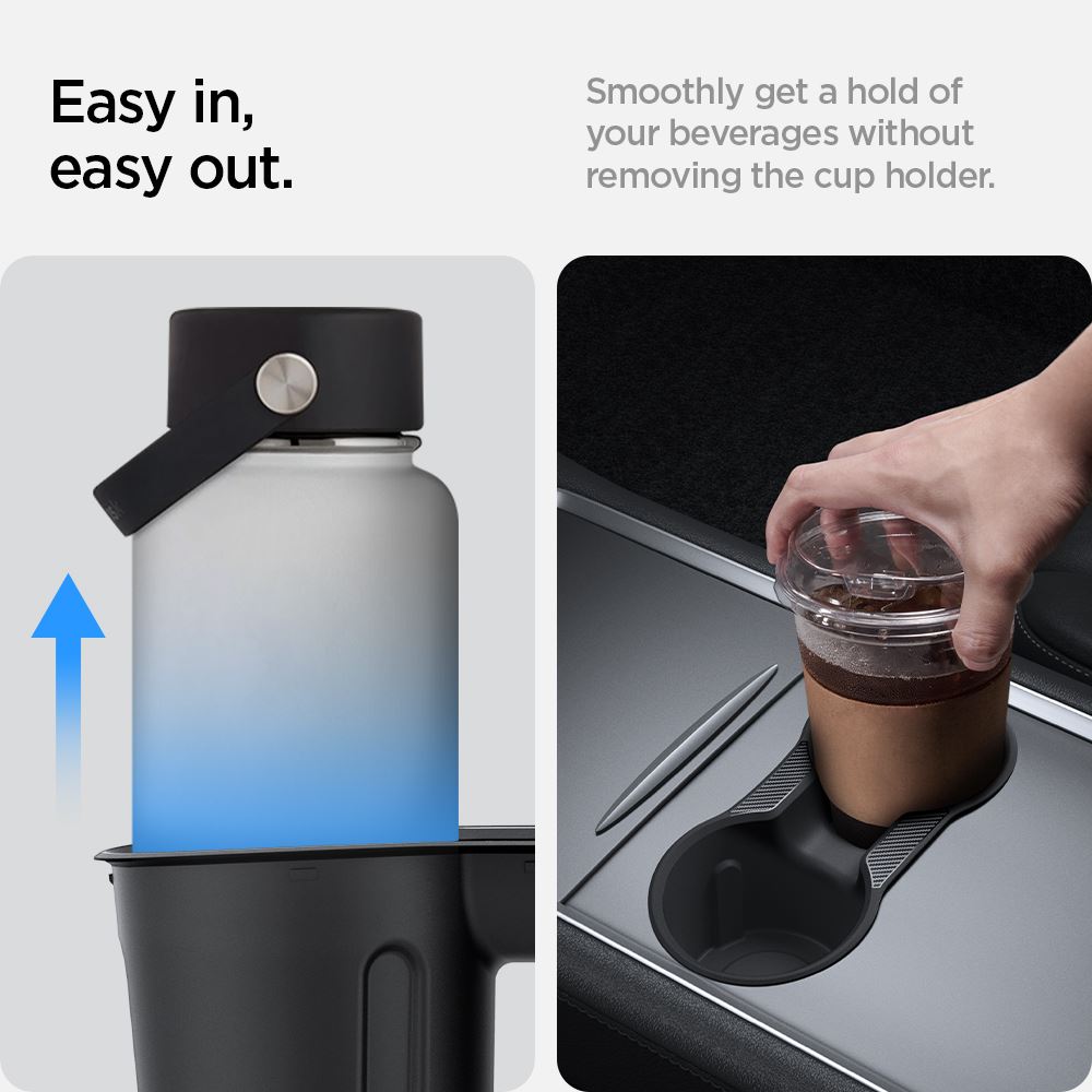 Spigen Tesla Center Console Cup Holder Insert Relaxed Grip - Tesla Model Y/3 (13)