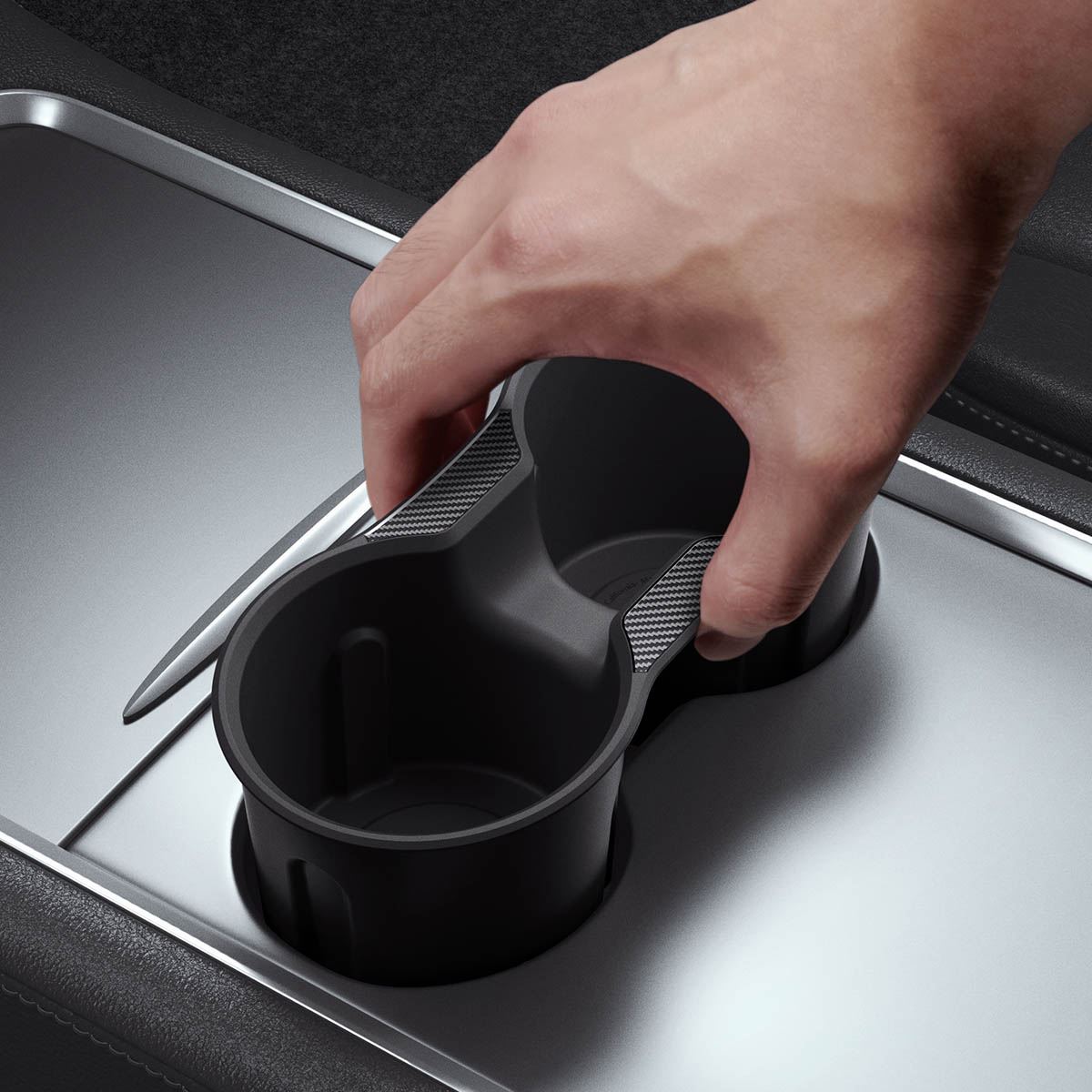 Spigen Tesla Center Console Cup Holder Insert Relaxed Grip - Tesla Model Y/3 (8)