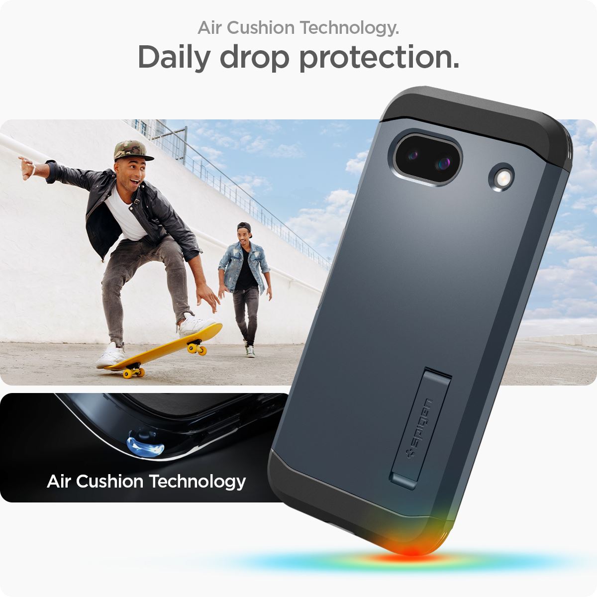 Spigen Tough Armor, metal slate - Google Pixel 8a (17)