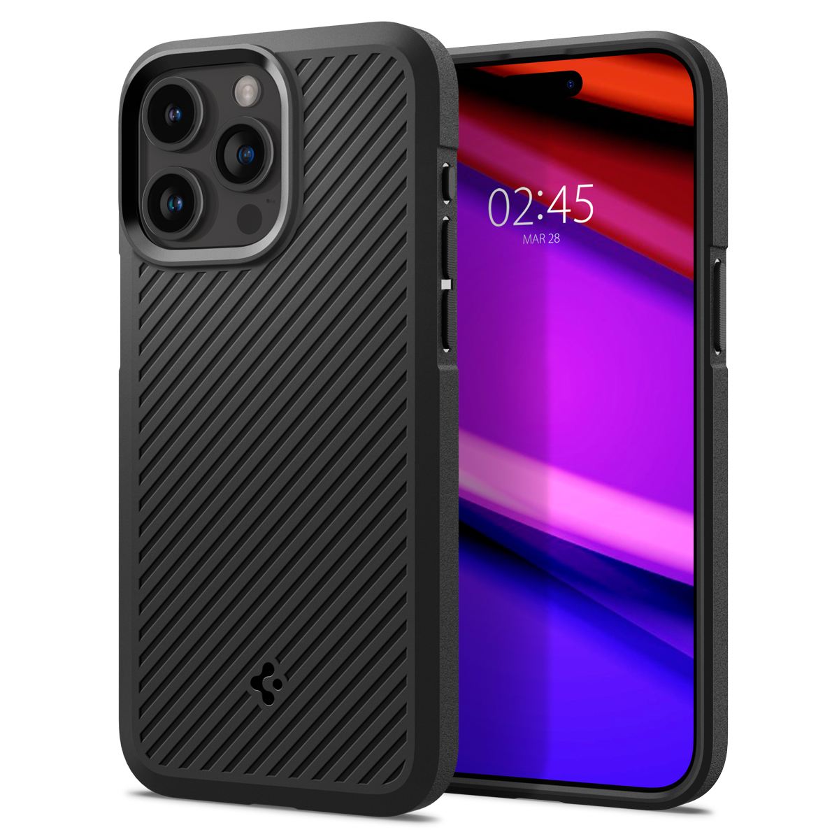 Spigen Core Armor, matte black - iPhone 15 Pro Max (1)