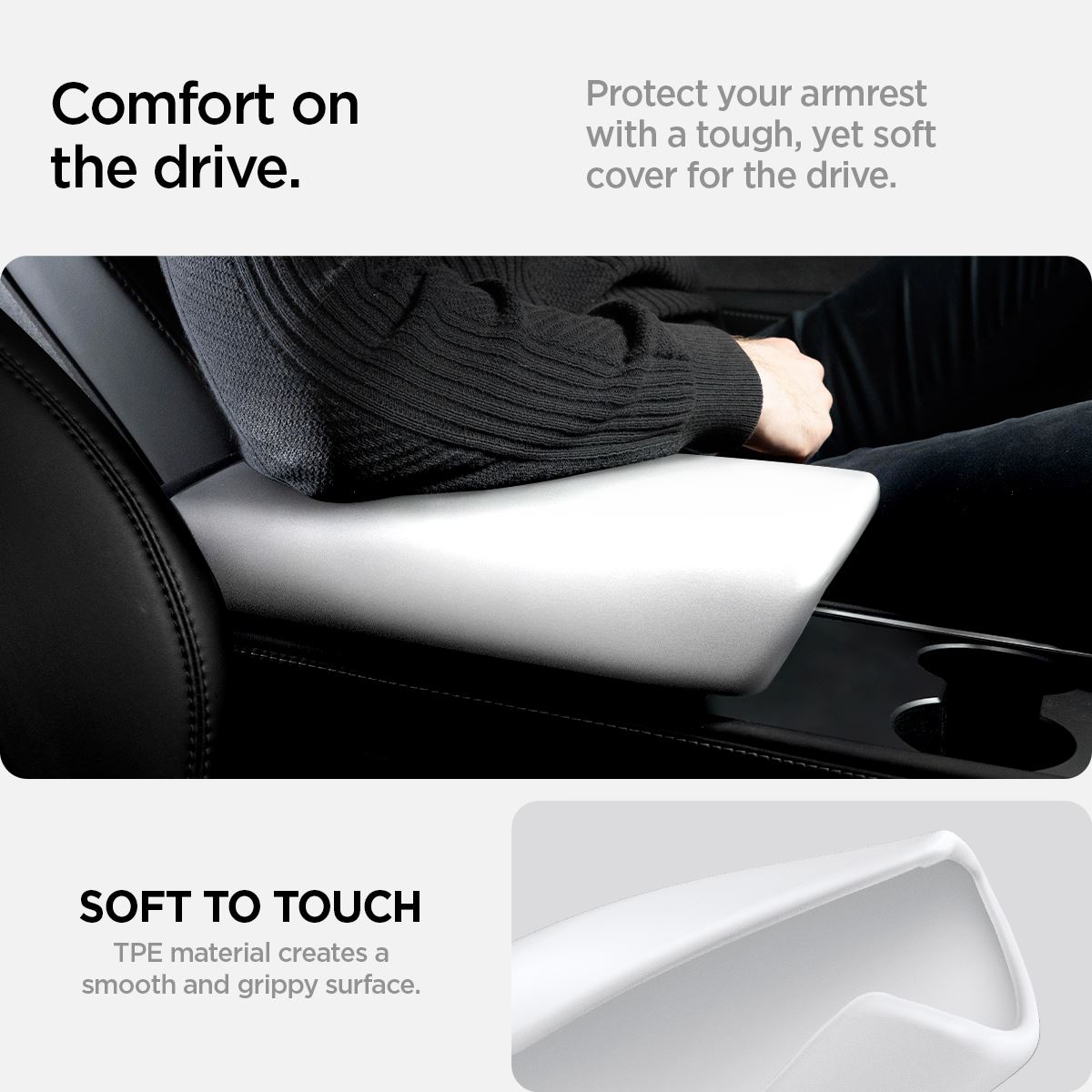Spigen Tesla Armrest Cushion, white - Tesla Model Y/3 (11)