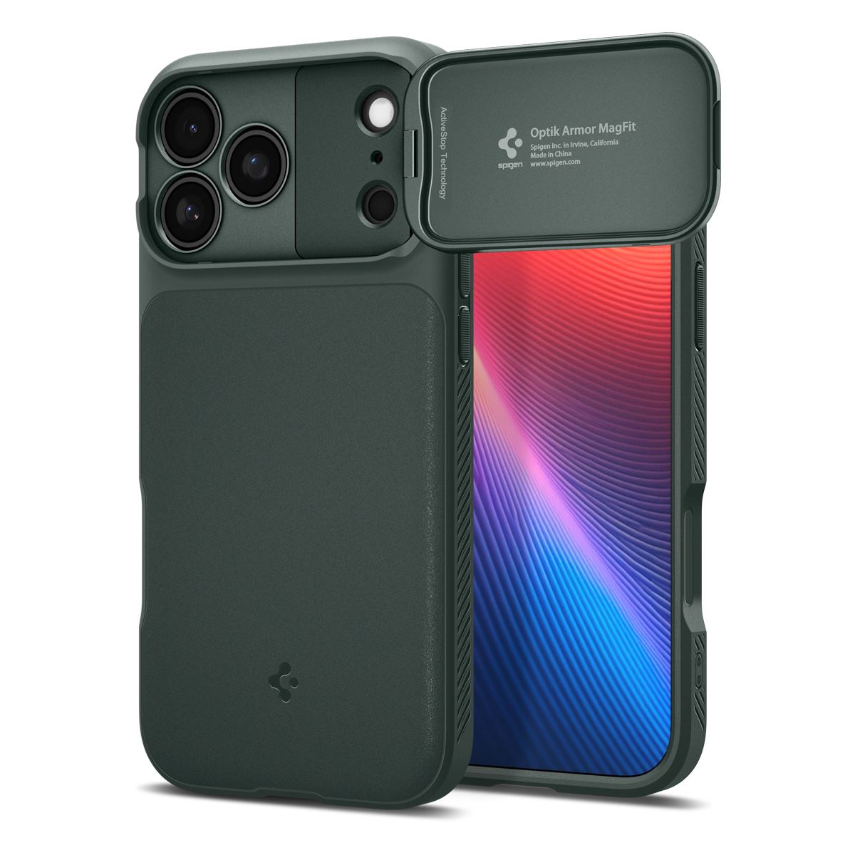 Spigen Optik Armor MagSafe, abyss green - iPhone 17 Pro Max