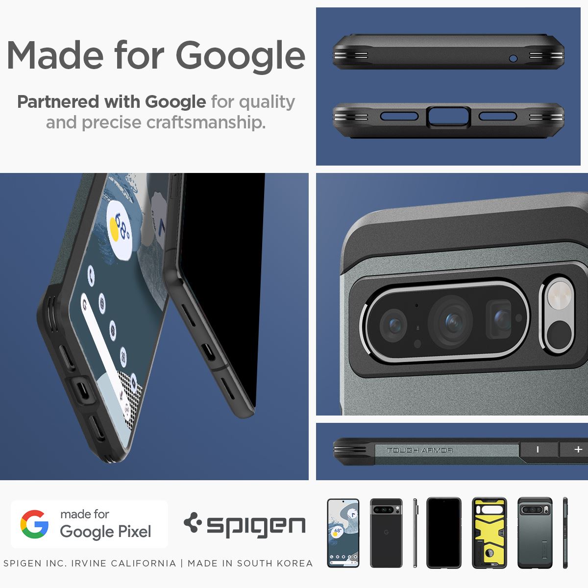Spigen Tough Armor, abyss green - Google Pixel 8 Pro (19)