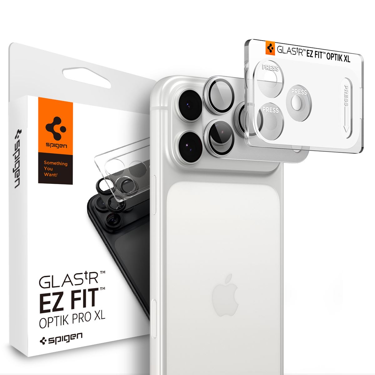 Spigen Glass tR EZ Fit Optik Pro XL 1 Pack, silver - iPhone 18 Pro (1)