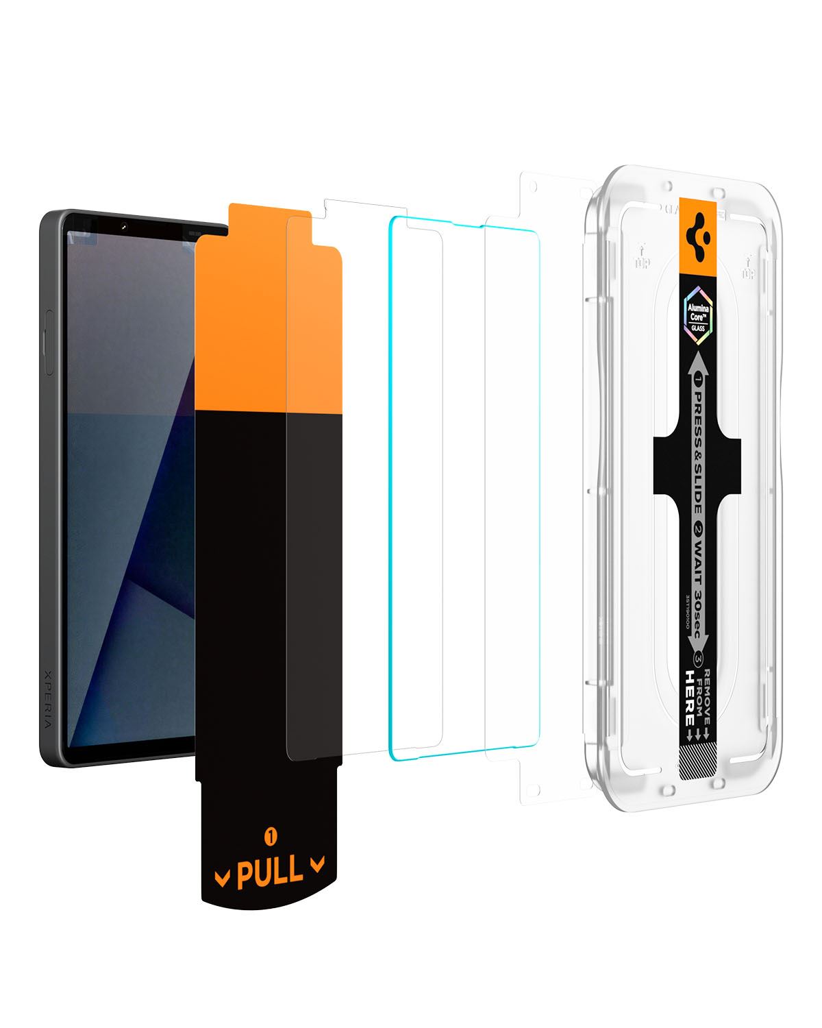 Spigen Glass tR EZ Fit Pro 2 Pack, transparency - Sony Xperia 10 VII (4)