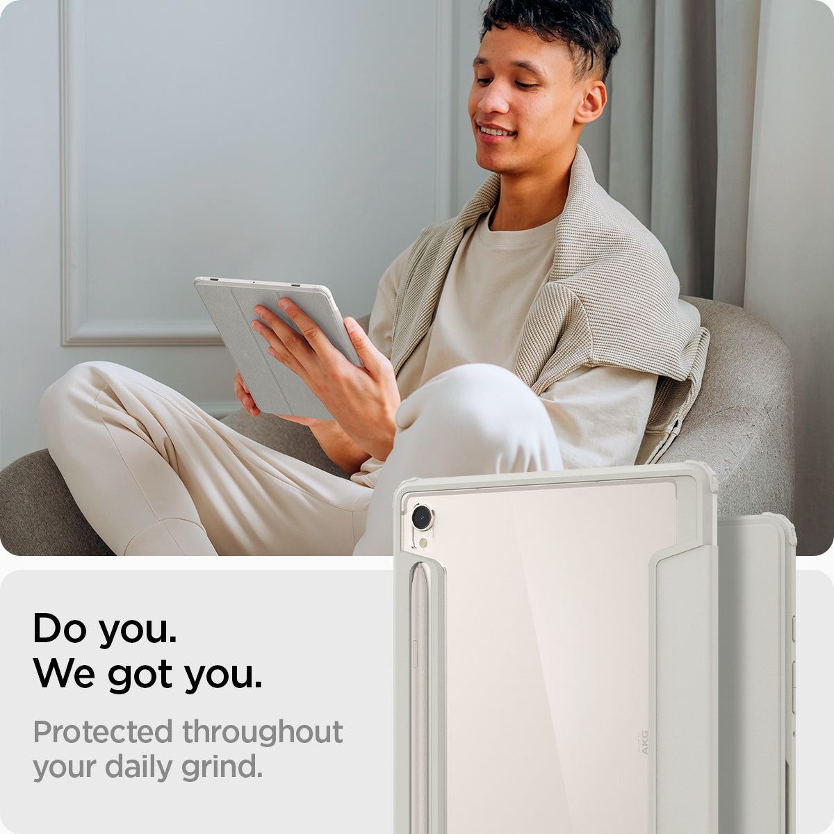 Spigen Ultra Hybrid Pro, gray - Samsung Galaxy Tab S9 (13)