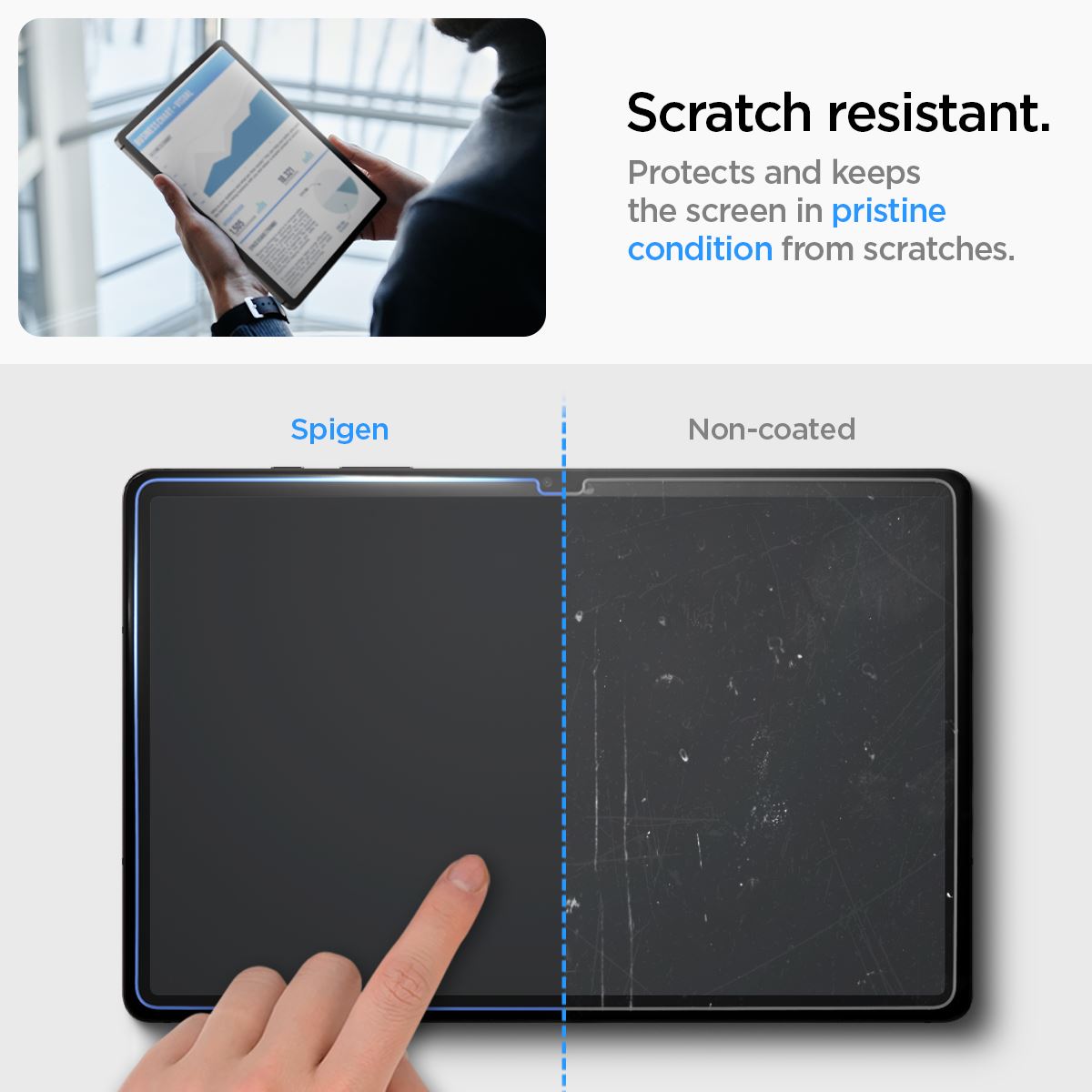 Spigen Glass tR EZ Fit 1 Pack - Samsung Galaxy Tab S10/S9+ (10)