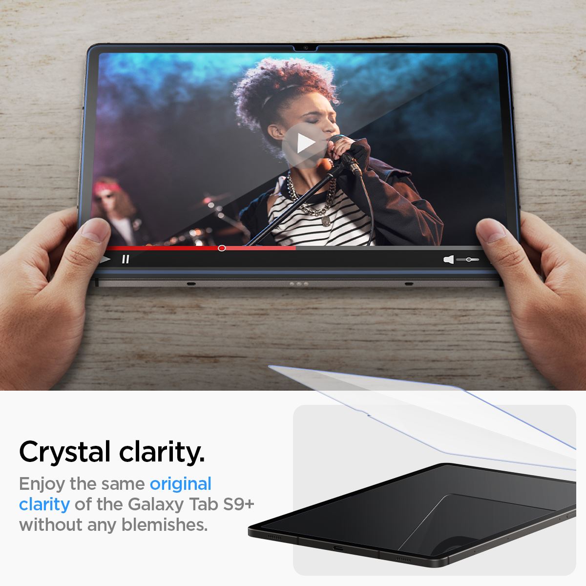 Spigen Glass tR EZ Fit 1 Pack - Samsung Galaxy Tab S10/S9+ (11)