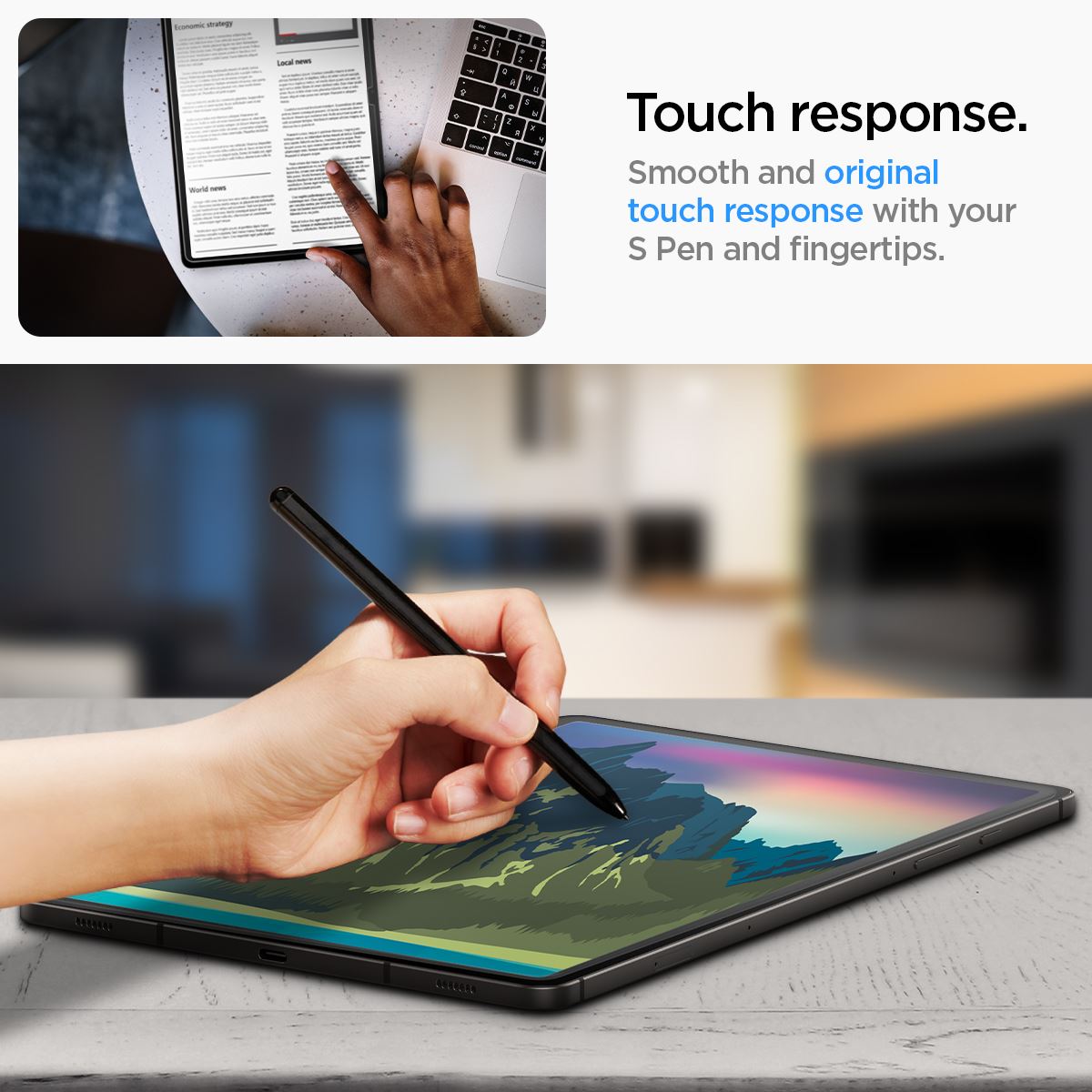 Spigen Glass tR EZ Fit 1 Pack - Samsung Galaxy Tab S10/S9+ (12)