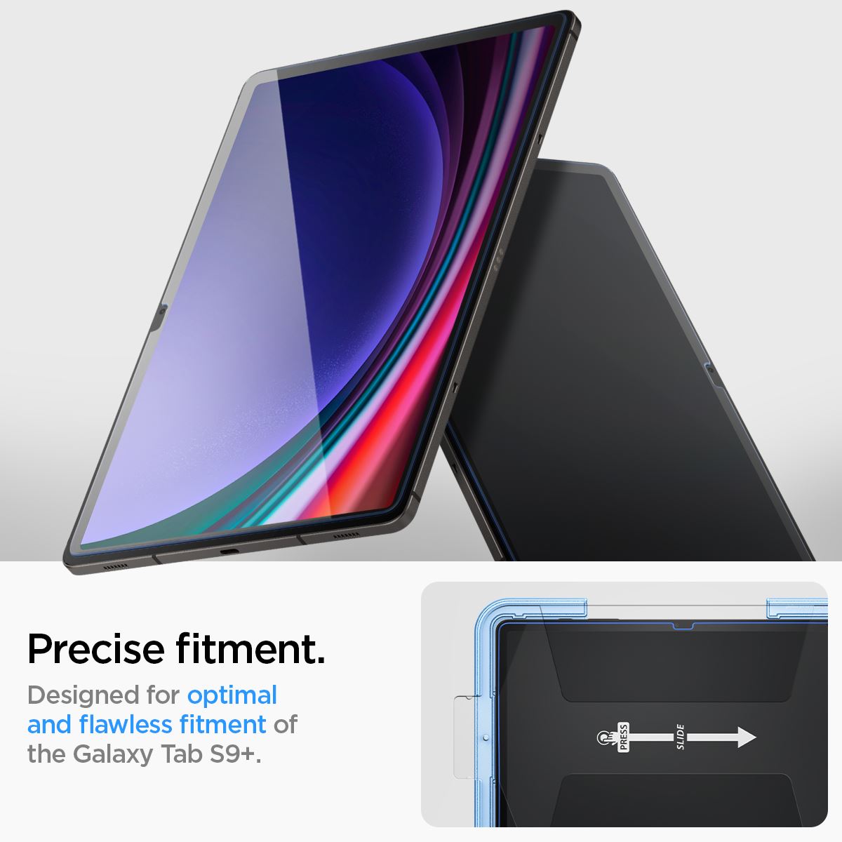 Spigen Glass tR EZ Fit 1 Pack - Samsung Galaxy Tab S10/S9+ (13)