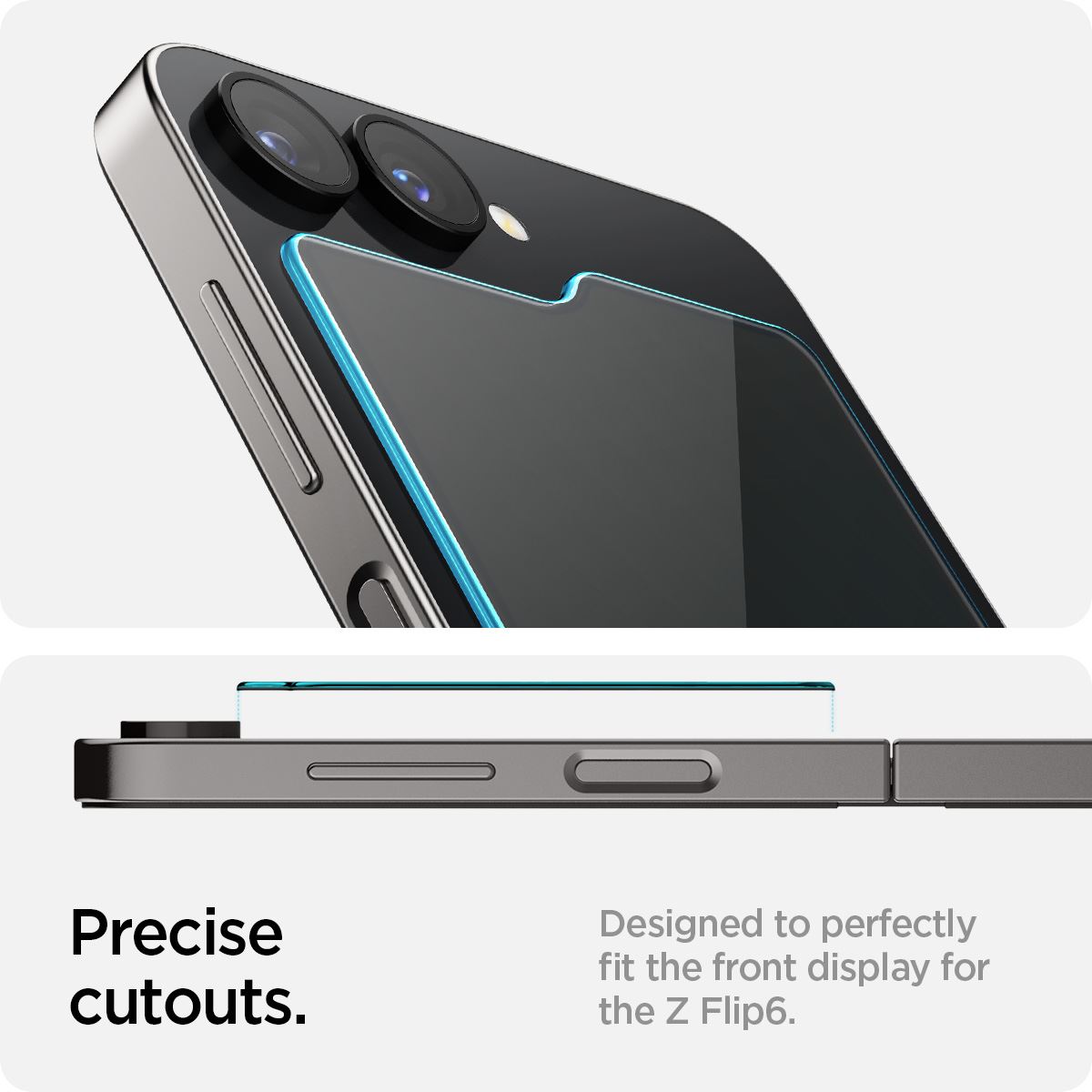 Spigen Glass tR EZ Fit Cover 2 Pack - Samsung Galaxy Z Flip6/7 FE (12)