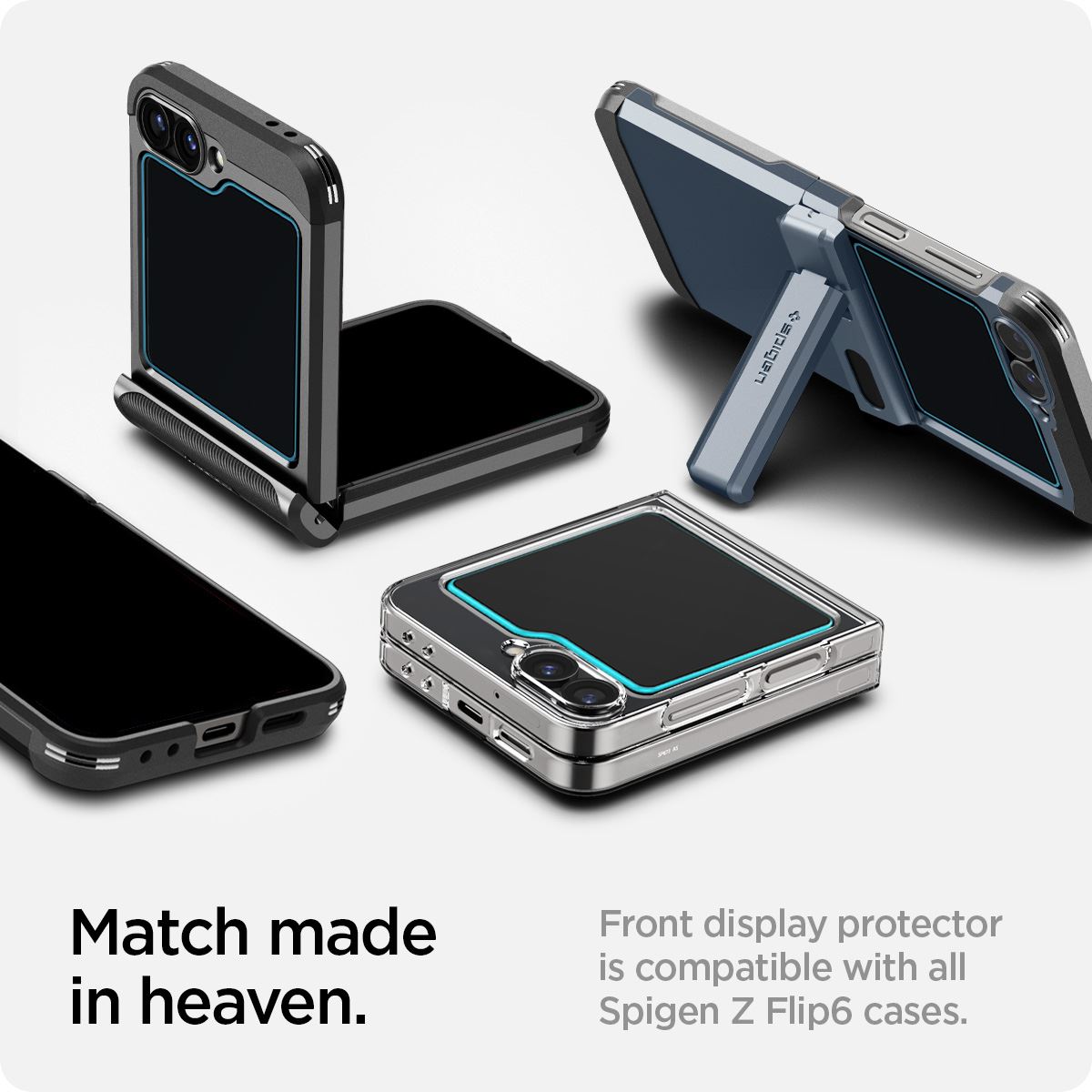 Spigen Glass tR EZ Fit Cover 2 Pack - Samsung Galaxy Z Flip6/7 FE (13)