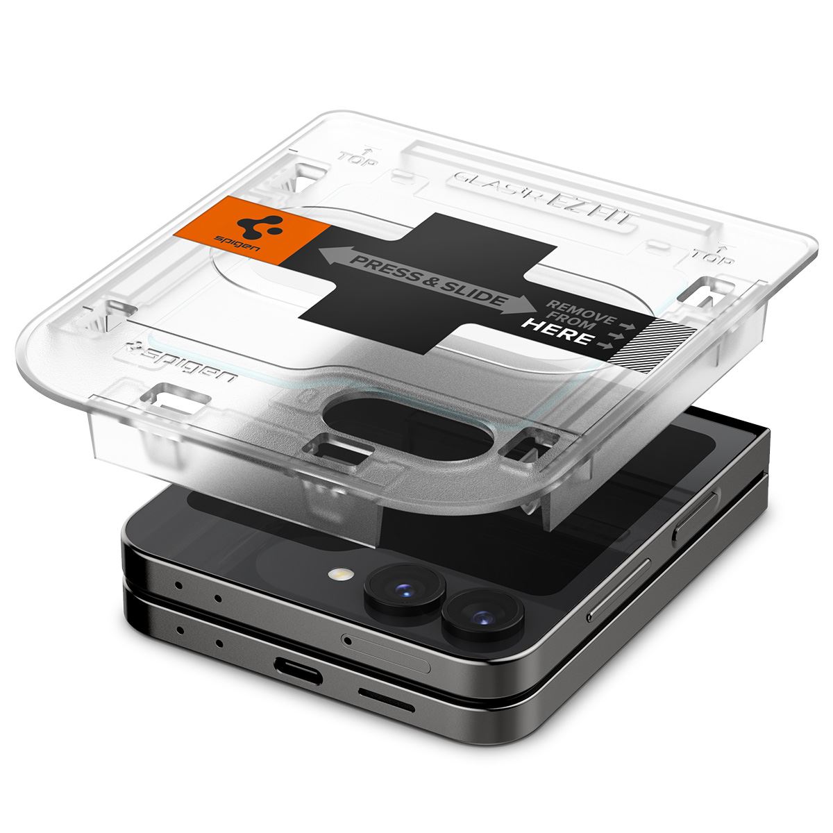 Spigen Glass tR EZ Fit Cover 2 Pack - Samsung Galaxy Z Flip6/7 FE (8)