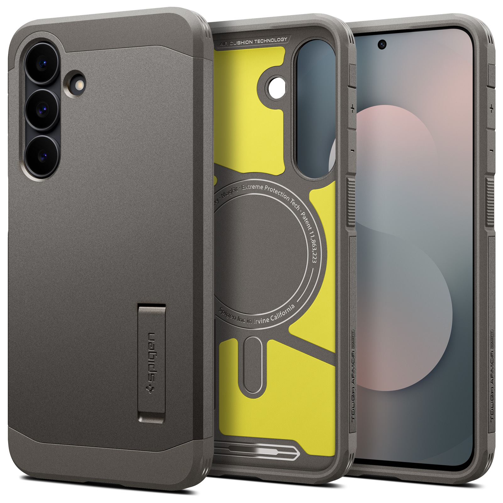 Spigen Tough Armor MagSafe, gunmetal - Samsung Galaxy S25 FE (8)