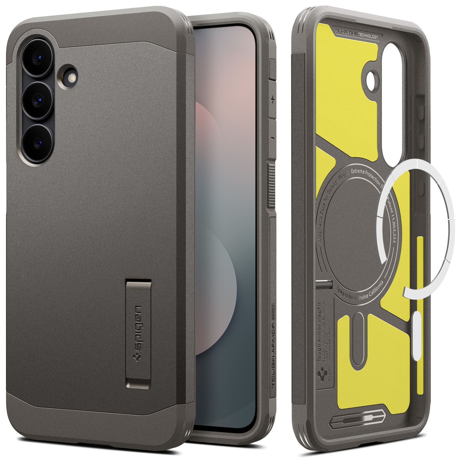 Spigen Tough Armor MagSafe, gunmetal - Samsung Galaxy S25 FE