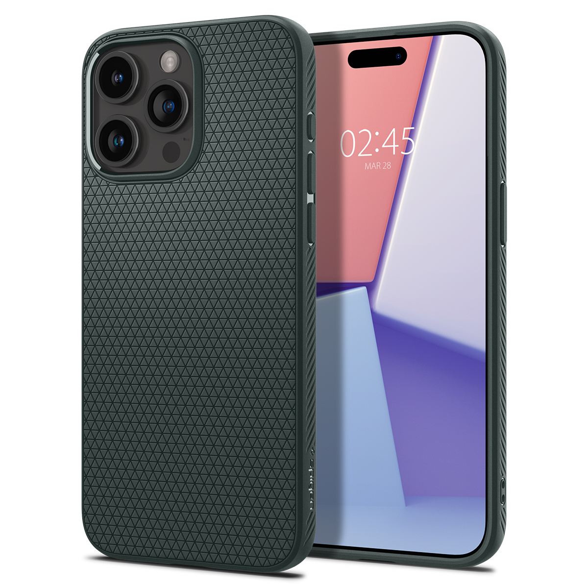 Spigen Liquid Air, abyss green - iPhone 15 Pro (1)
