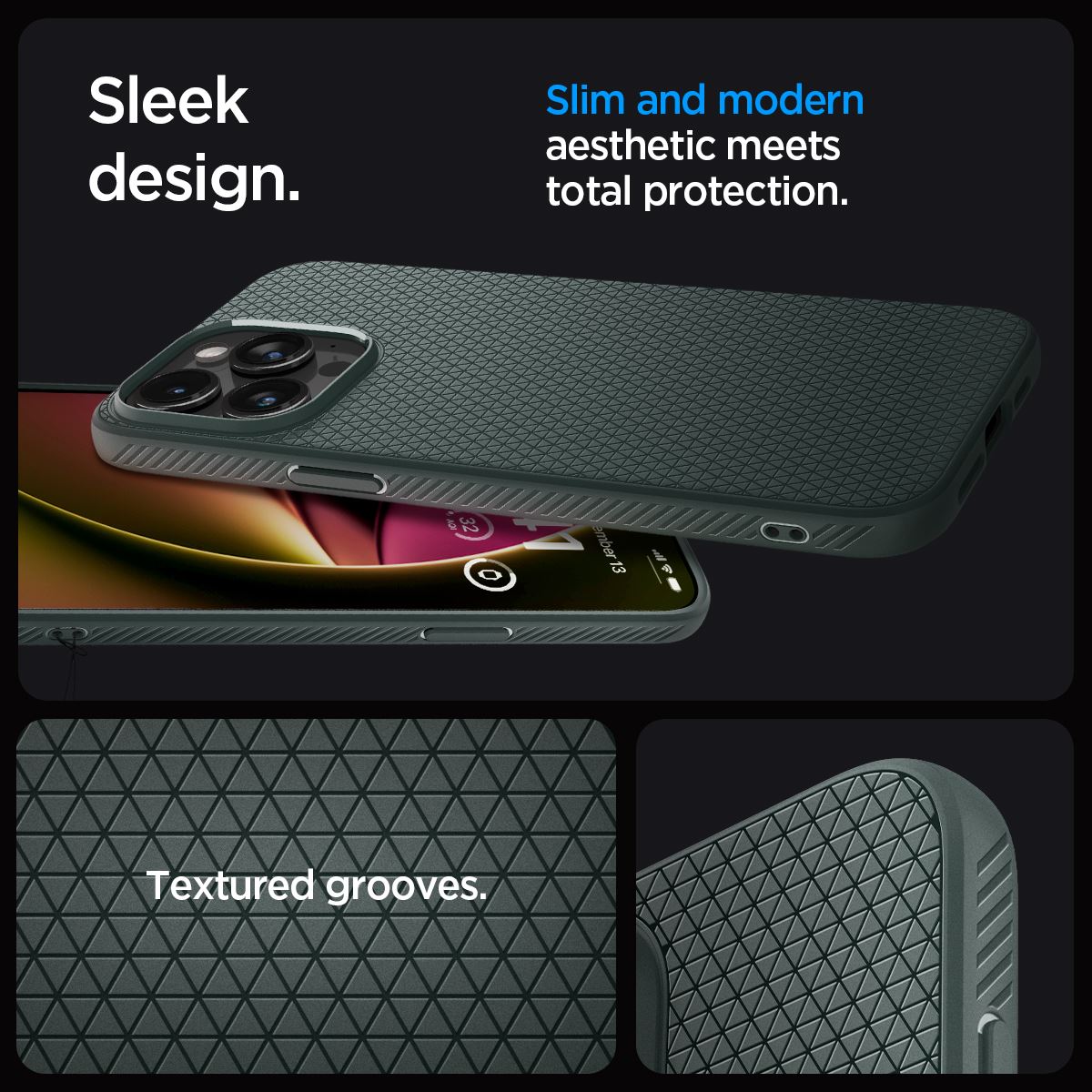Spigen Liquid Air, abyss green - iPhone 15 Pro (15)