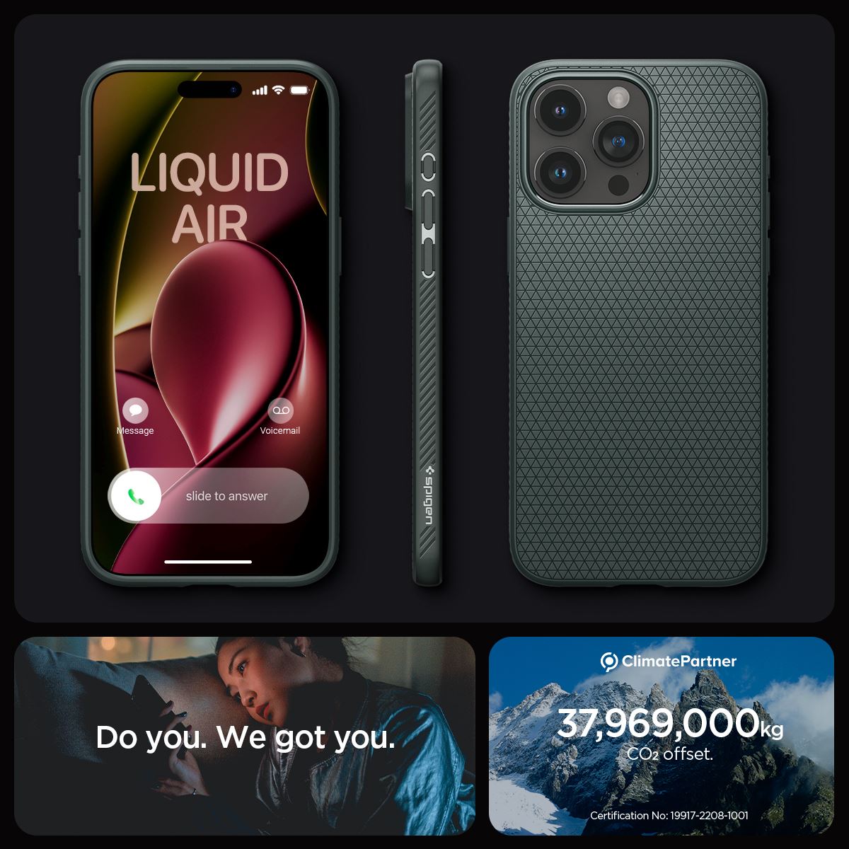 Spigen Liquid Air, abyss green - iPhone 15 Pro (19)