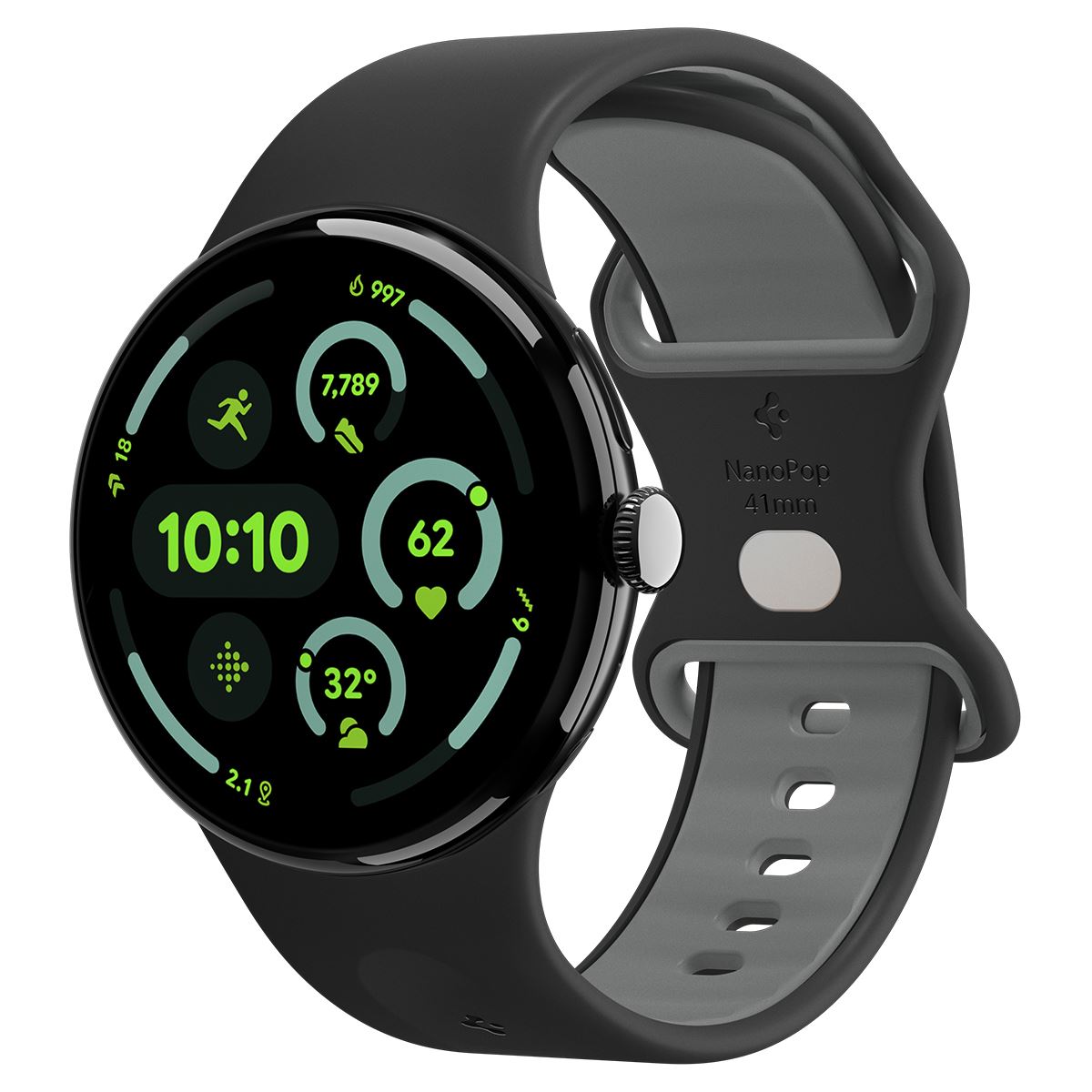 Spigen Nano Pop Band, black sesame - Google Pixel Watch 4/3/2/1 41mm
