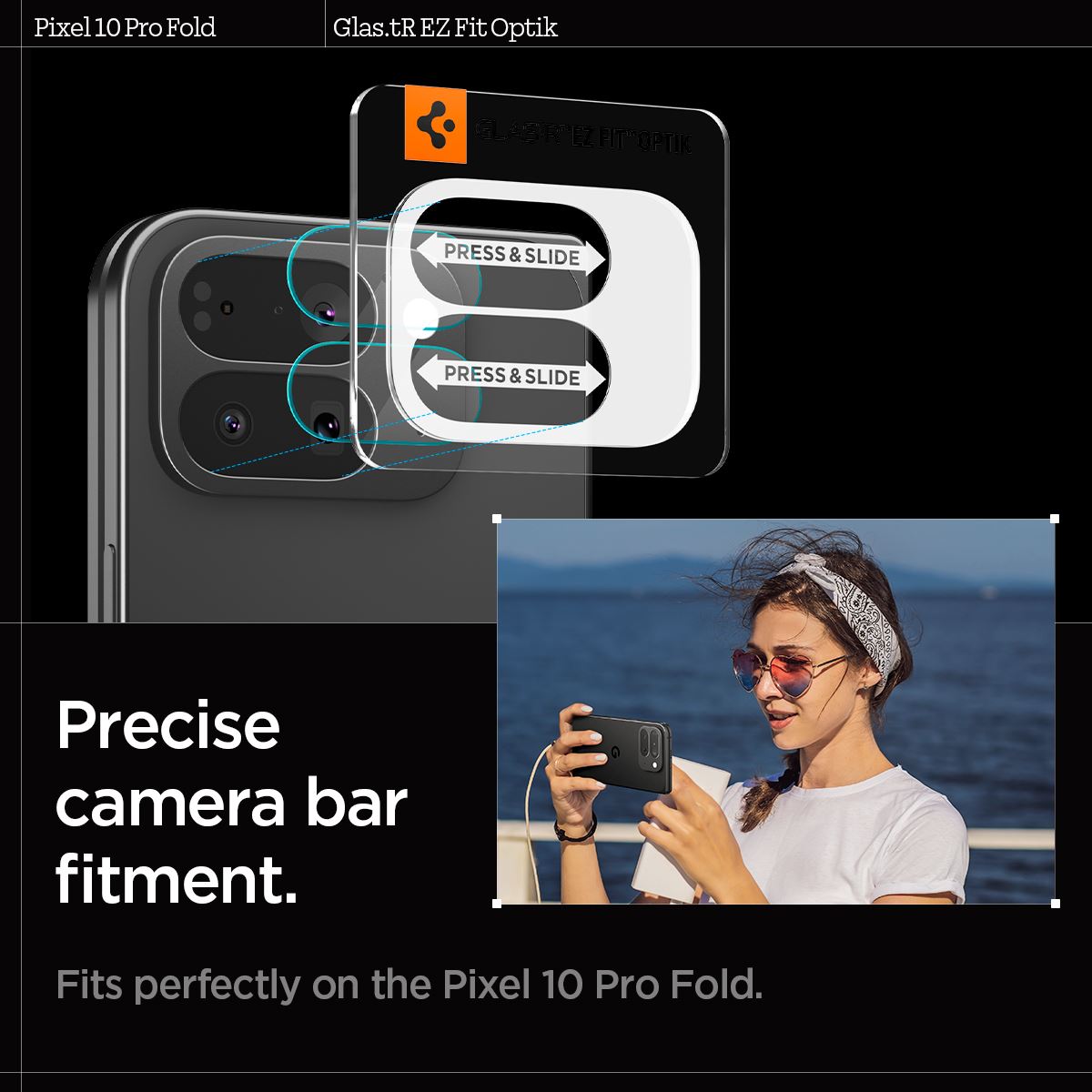 Spigen Glass tR EZ Fit Optik 2 Pack, crystal clear - Google Pixel 10 Pro Fold (4)