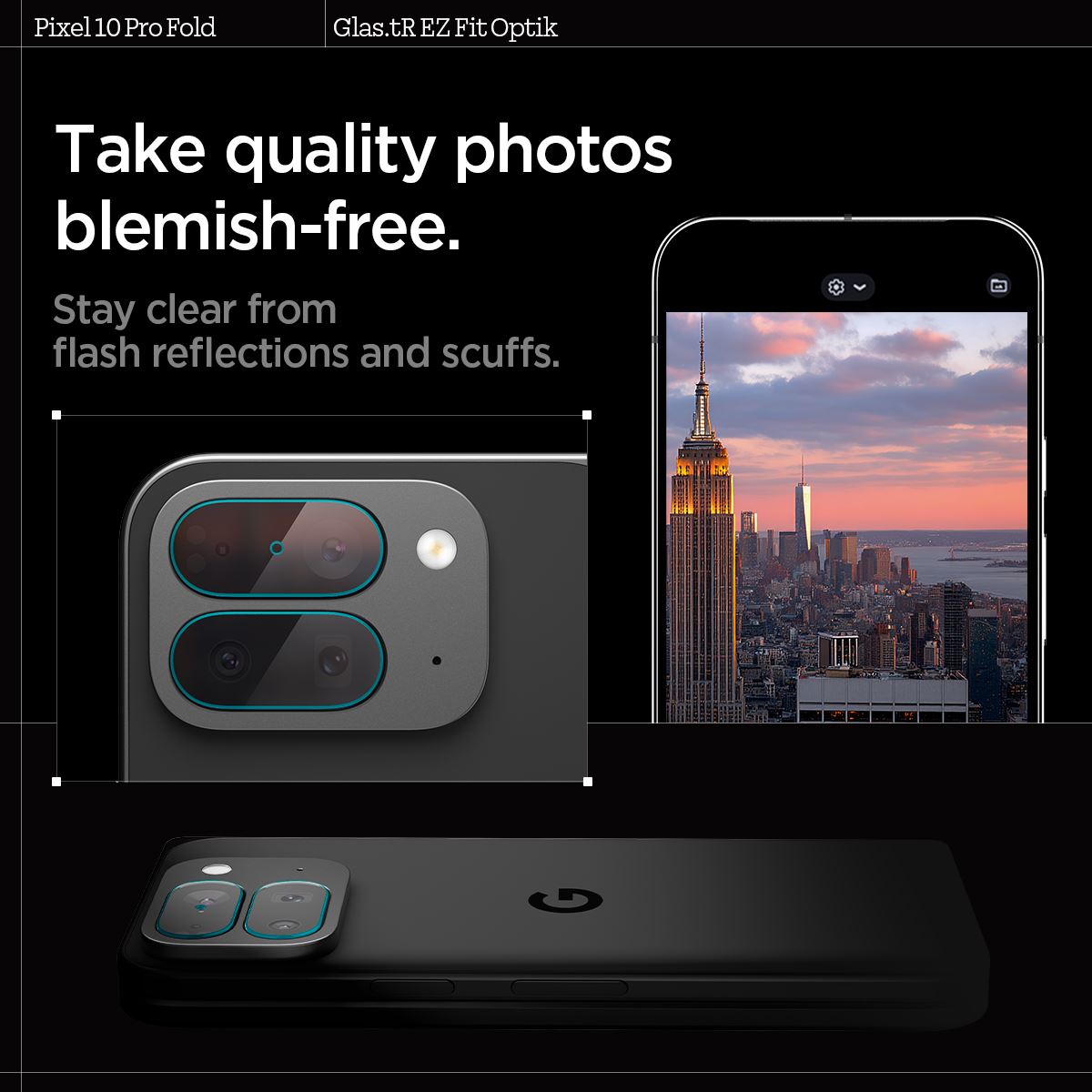 Spigen Glass tR EZ Fit Optik 2 Pack, crystal clear - Google Pixel 10 Pro Fold (5)