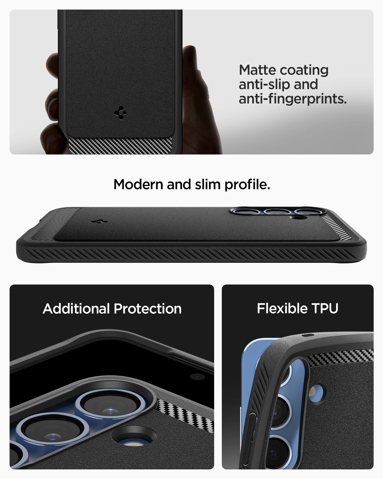 Spigen Rugged Armor MagSafe, matte black - Samsung Galaxy S25 (18)