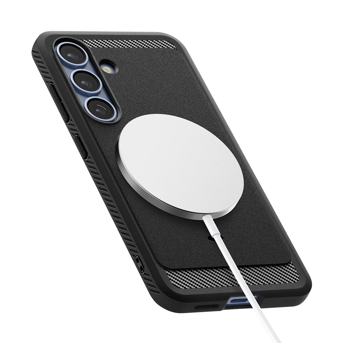 Spigen Rugged Armor MagSafe, matte black - Samsung Galaxy S25 (8)