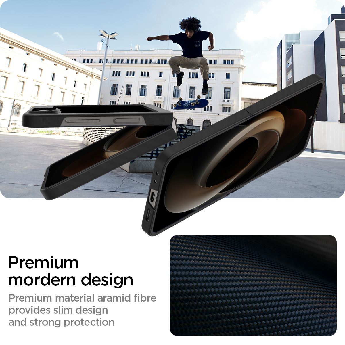 Spigen Air Skin, aramid black - Samsung Galaxy Z Flip6/7 FE (8)